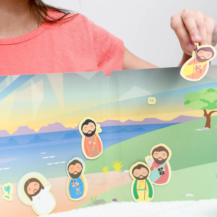 Jesus & the Twelve Apostles - Magnetic Playscene Shining Light Dolls