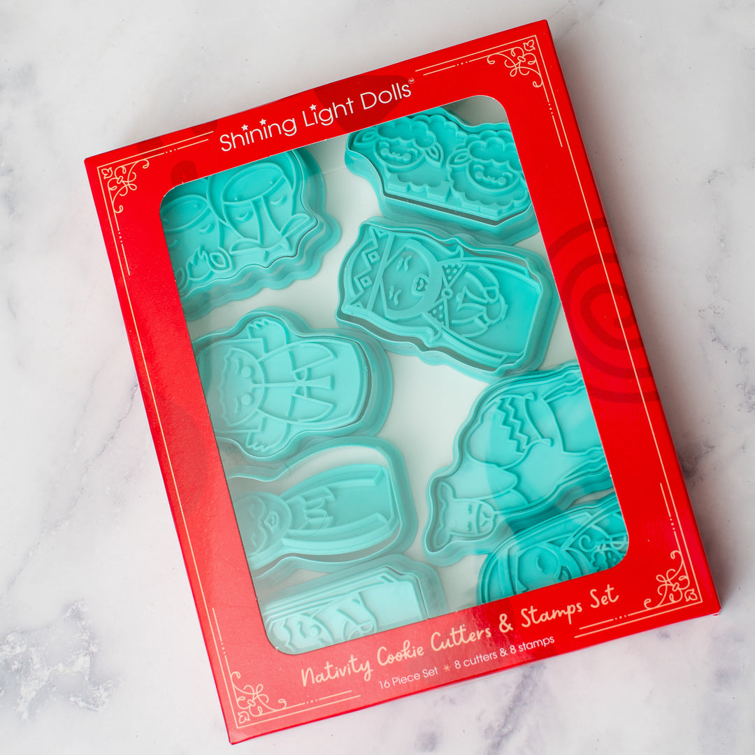 Nativity Cookie Cutters & Stamps Set - Shining Light Dolls