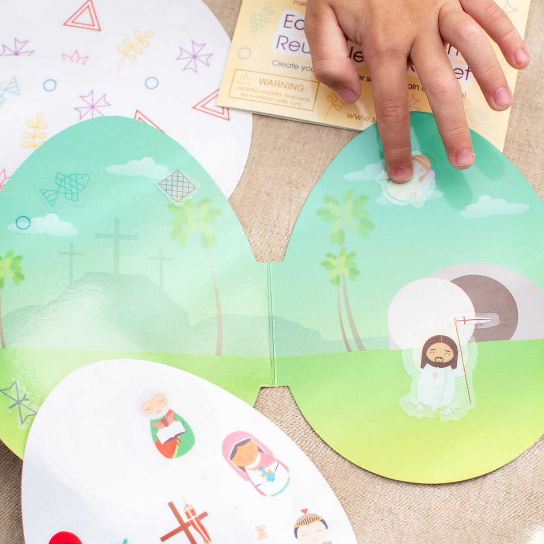 Easter Egg & Scene Reusable Sticker Set - Shining Light Dolls