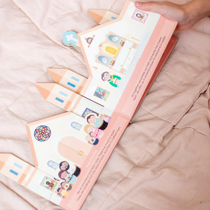 When We Go to Mass - shaped board book - Shining Light Dolls