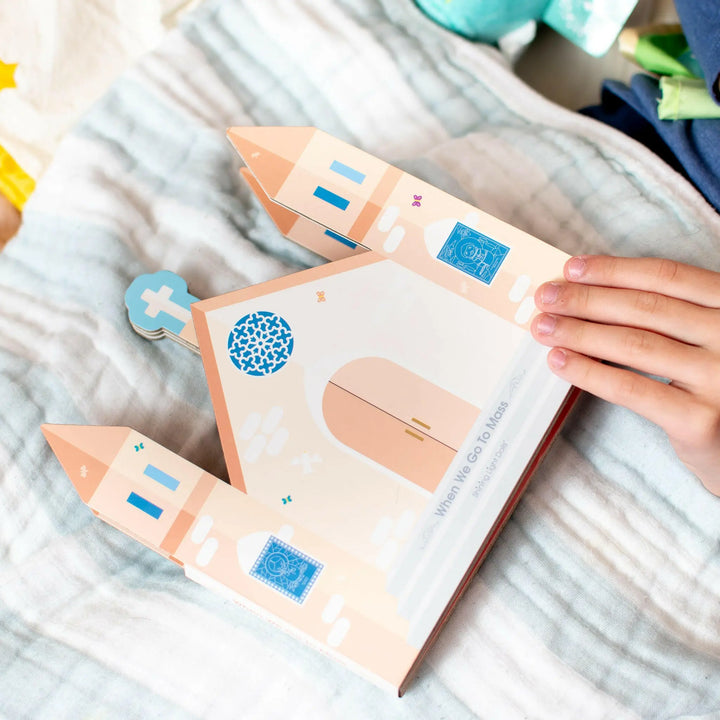 When We Go to Mass - shaped board book - Shining Light Dolls