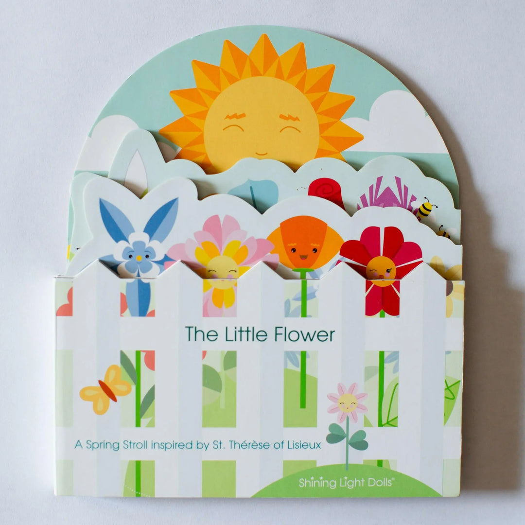 The Little Flower - A Spring Stroll inspired by St. Therese of Lisieux shaped book - Shining Light Dolls
