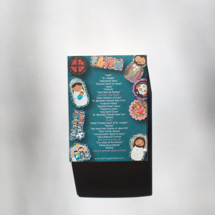 Catholic Holographic Glitter Vinyl Sticker 24 Pack Box - Shining Light Dolls
