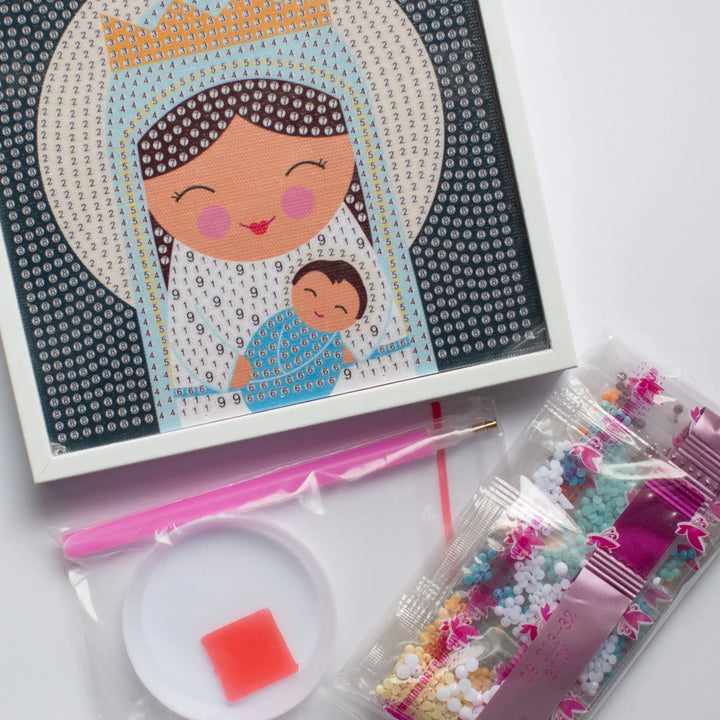 Gem Art Craft Kit Blessed Virgin Mary - Shining Light Dolls
