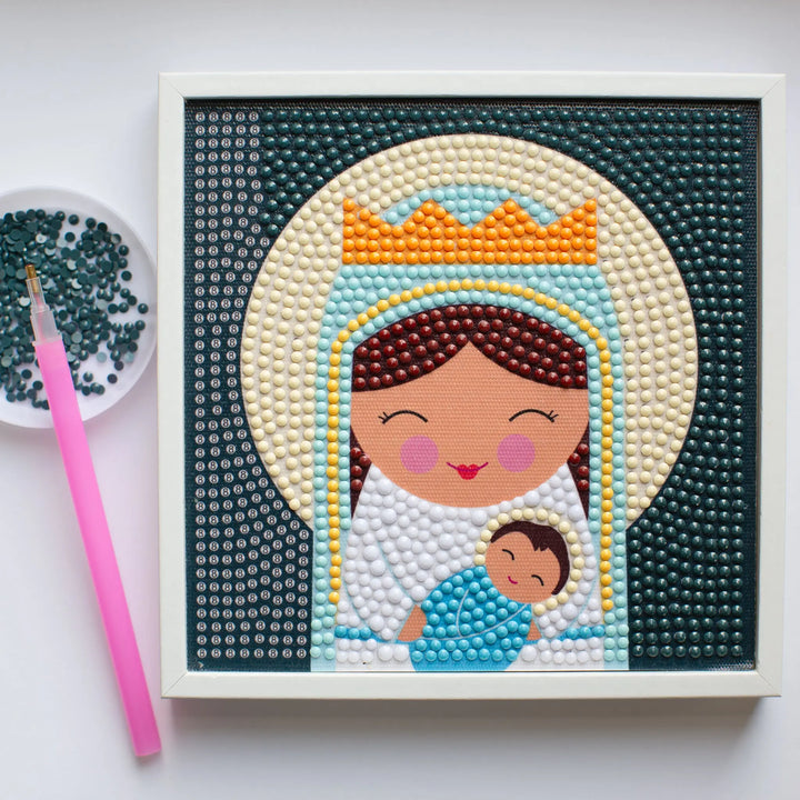 Gem Art Craft Kit Blessed Virgin Mary - Shining Light Dolls