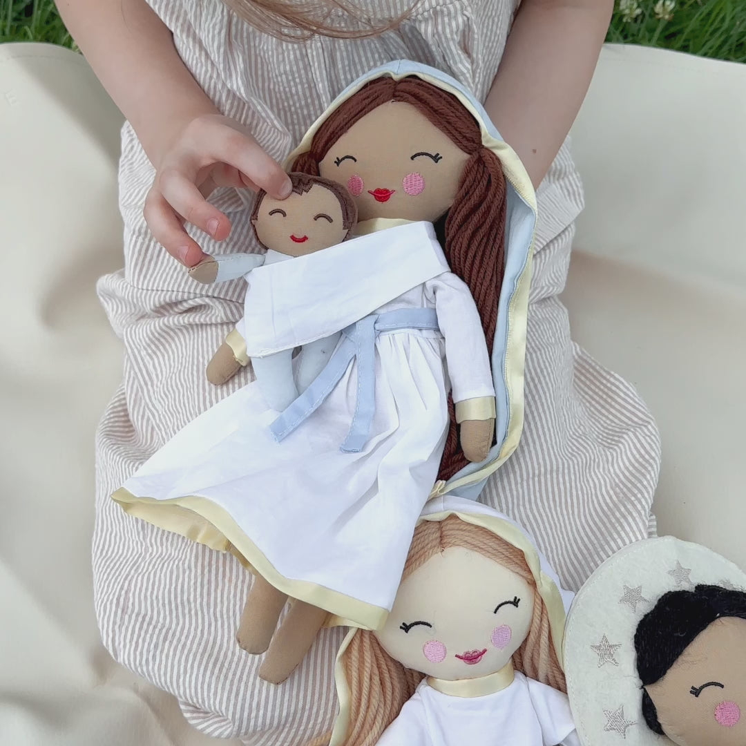 Baby Jesus Rag Doll & Wrap Carrier Set