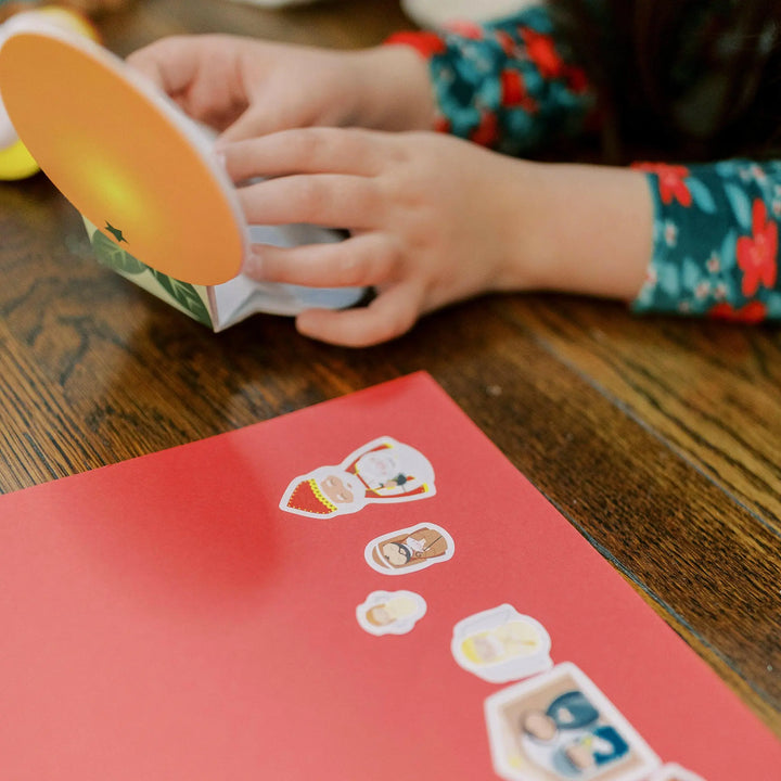 St. Nicholas Day Orange Sticker Book - Shining Light Dolls