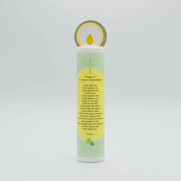 St. Patrick Wooden Prayer Candle - Shining Light Dolls