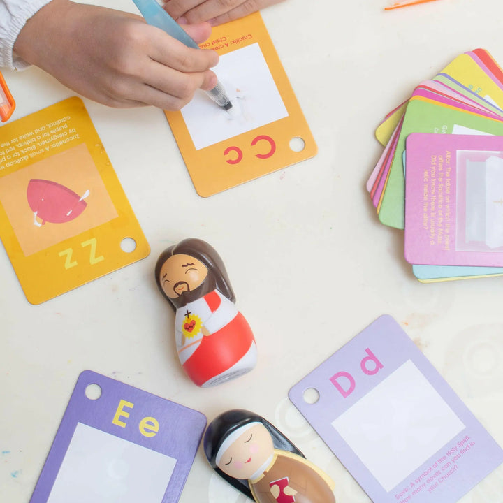 Catholic Church Alpha-Wet Water Reveal Cards - Shining Light Dolls