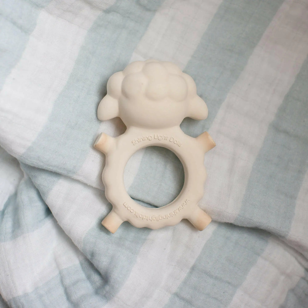 God’s Little Lamb Natural Rubber Teether - Shining Light Dolls