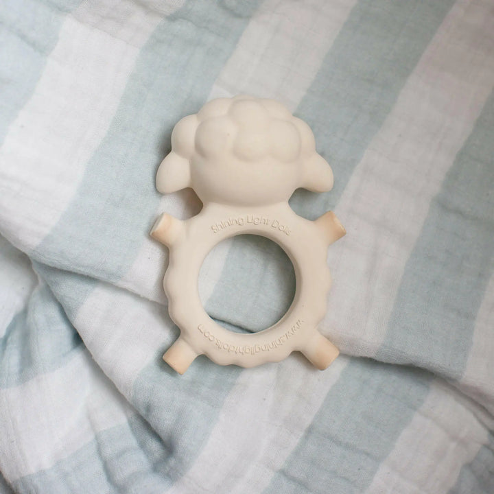 God’s Little Lamb Natural Rubber Teether - Shining Light Dolls