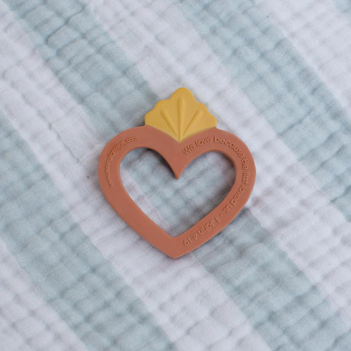 Sacred Heart Natural Rubber Teether - Shining Light Dolls
