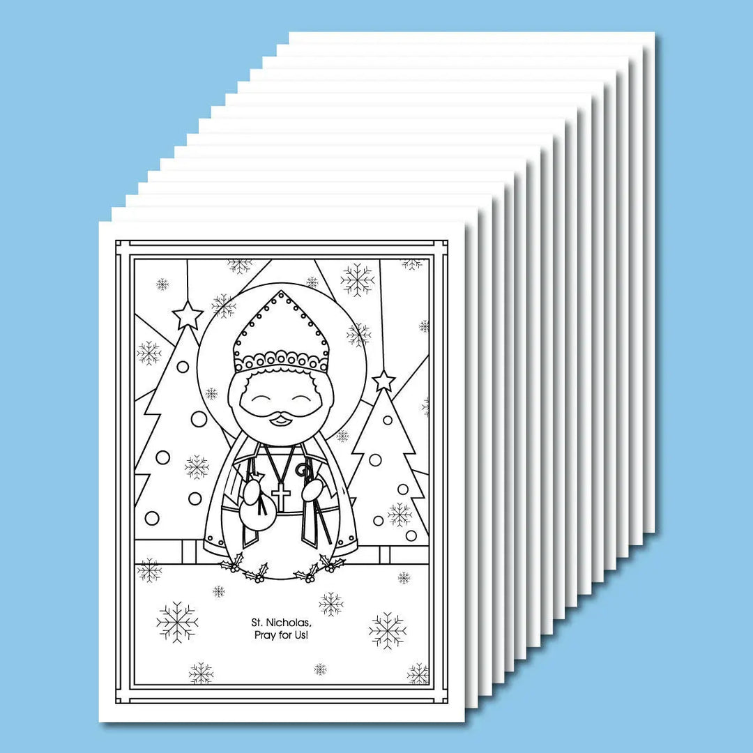 December Saints Coloring Sheets - Digital Download - Shining Light Dolls