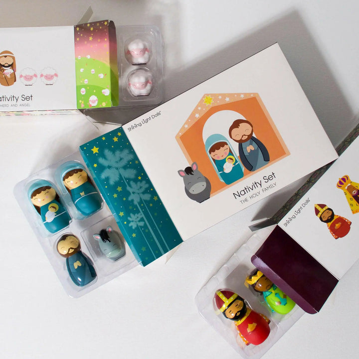 The Complete Nativity Set  Shining Light Dolls