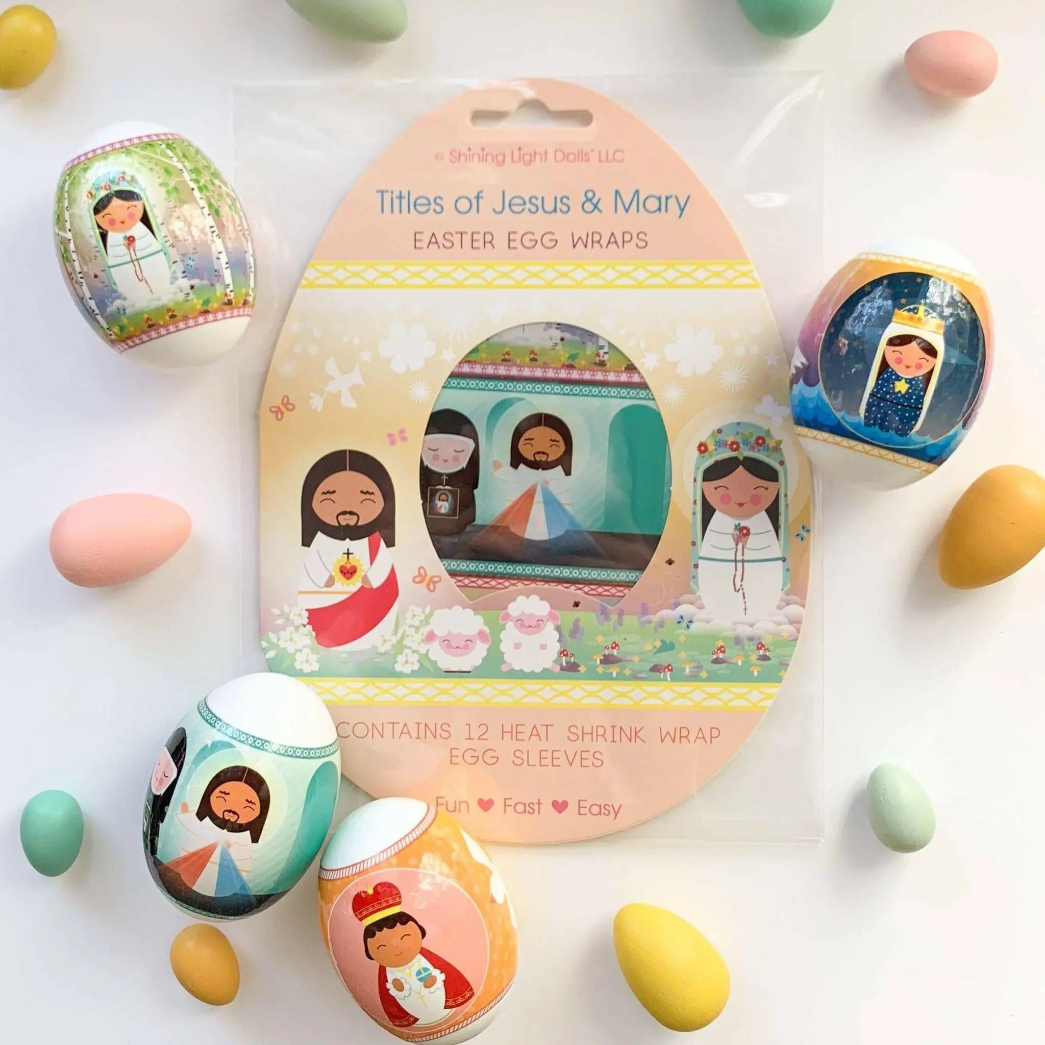 Titles of Jesus and Mary Easter Egg Wraps, image size:2048x2048