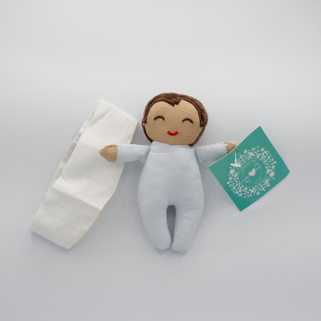 Baby Jesus Rag Doll & Wrap Carrier Set - Shining Light Dolls