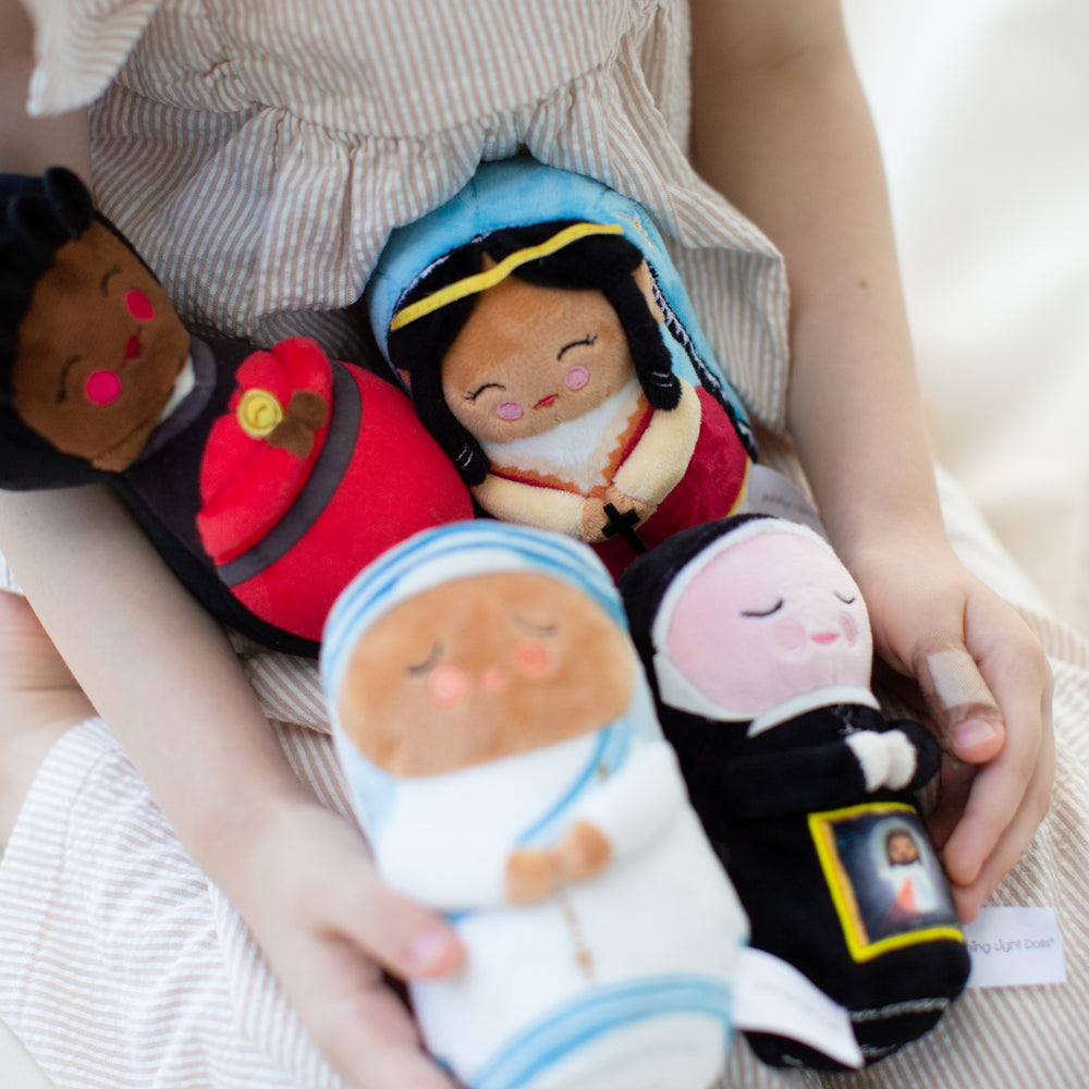 
                  
                    Mini St. Kateri Tekawitha Plush Doll - Shining Light Dolls
                  
                