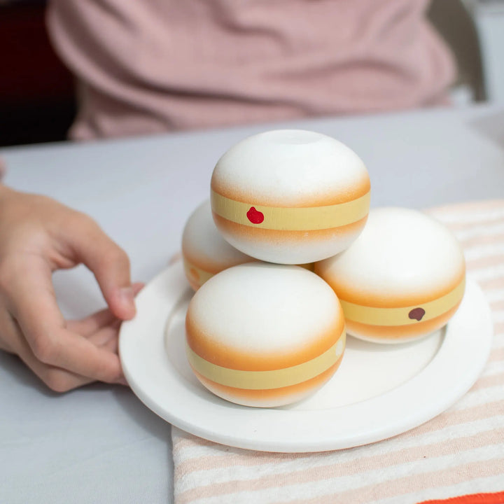 Fat Tuesday Paczki Wooden Play Food Set- Mini Catholic Kitchen Shining Light Dolls