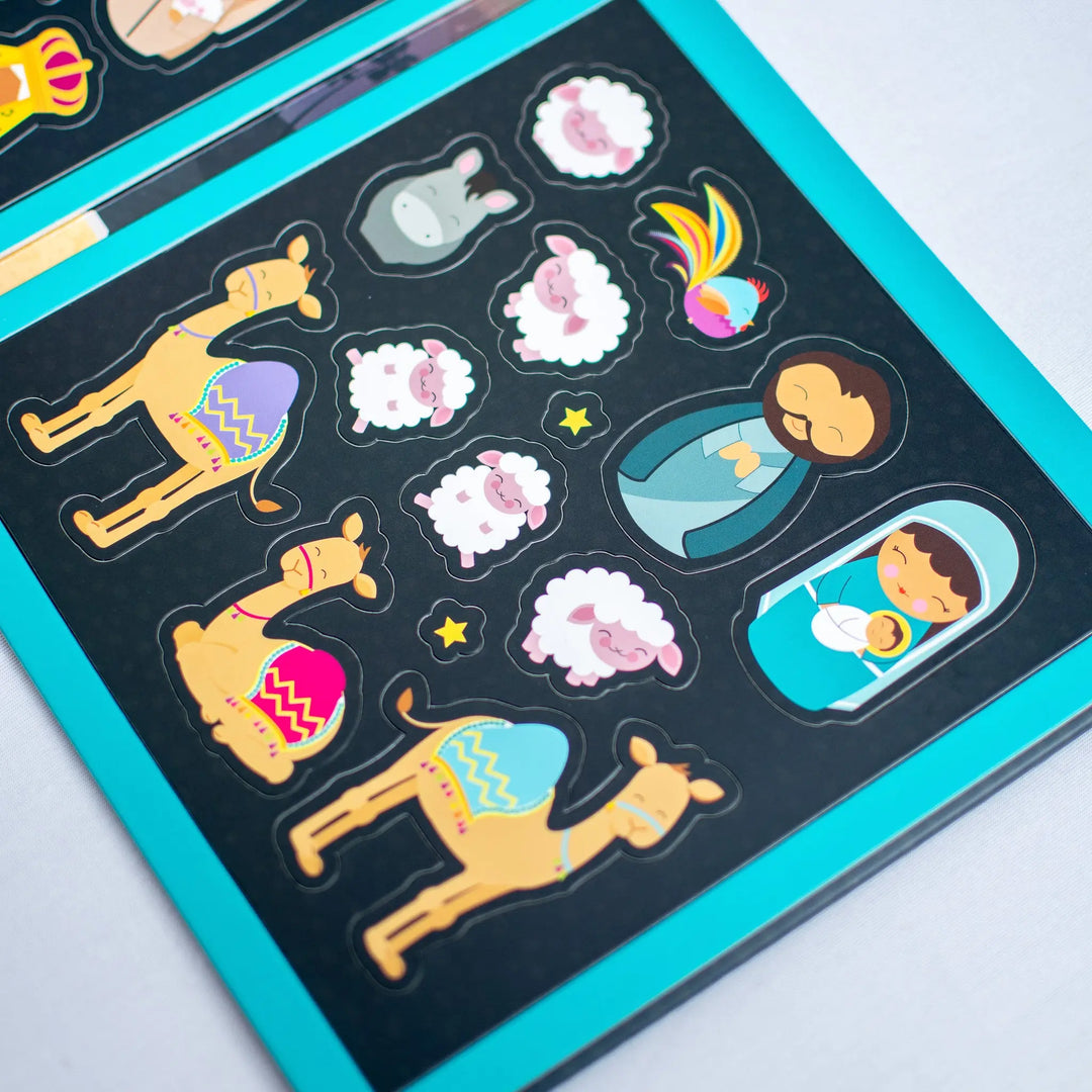 The Christmas Nativity - Magnetic Playscene Shining Light Dolls