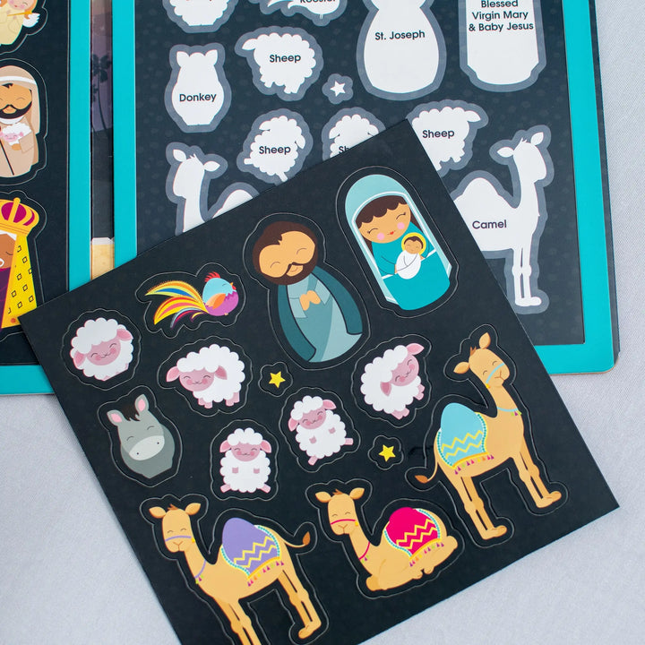 The Christmas Nativity - Magnetic Playscene Shining Light Dolls