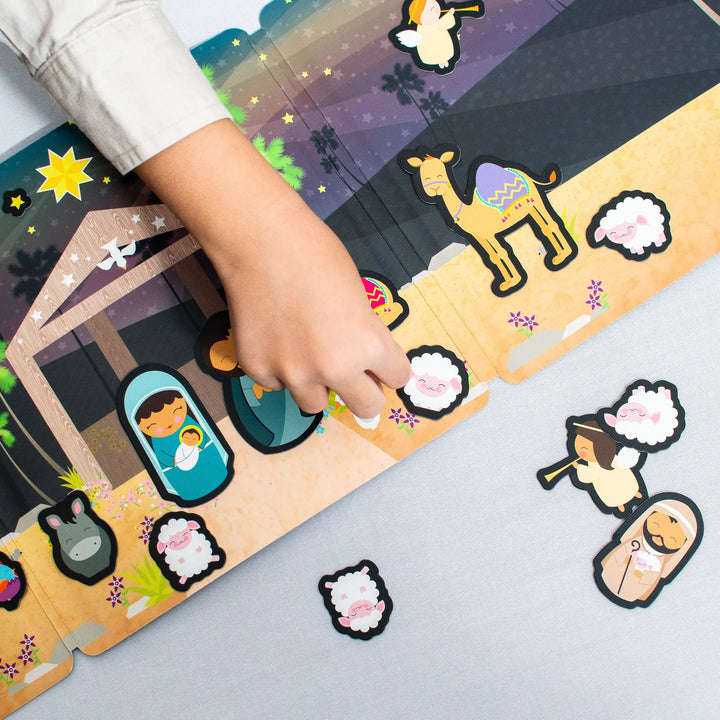 The Christmas Nativity - Magnetic Playscene Shining Light Dolls