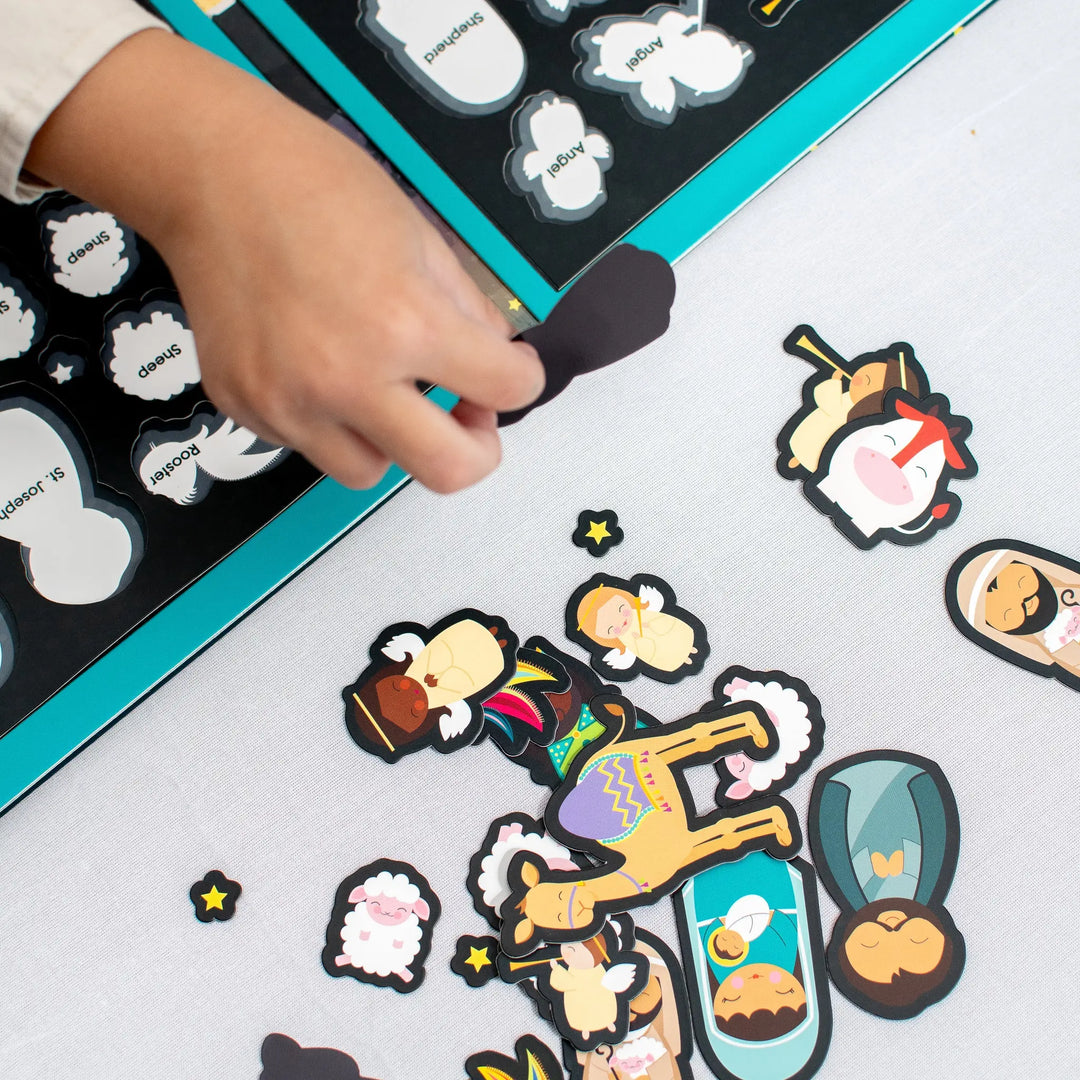 The Christmas Nativity - Magnetic Playscene Shining Light Dolls