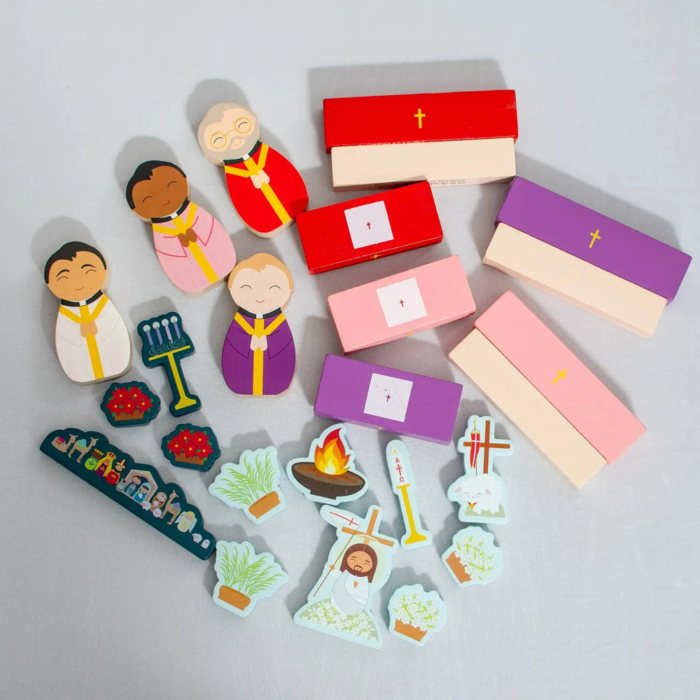 Seasonal Celebration Kit - Add-On for Wooden Church Playset Shining Light Dolls