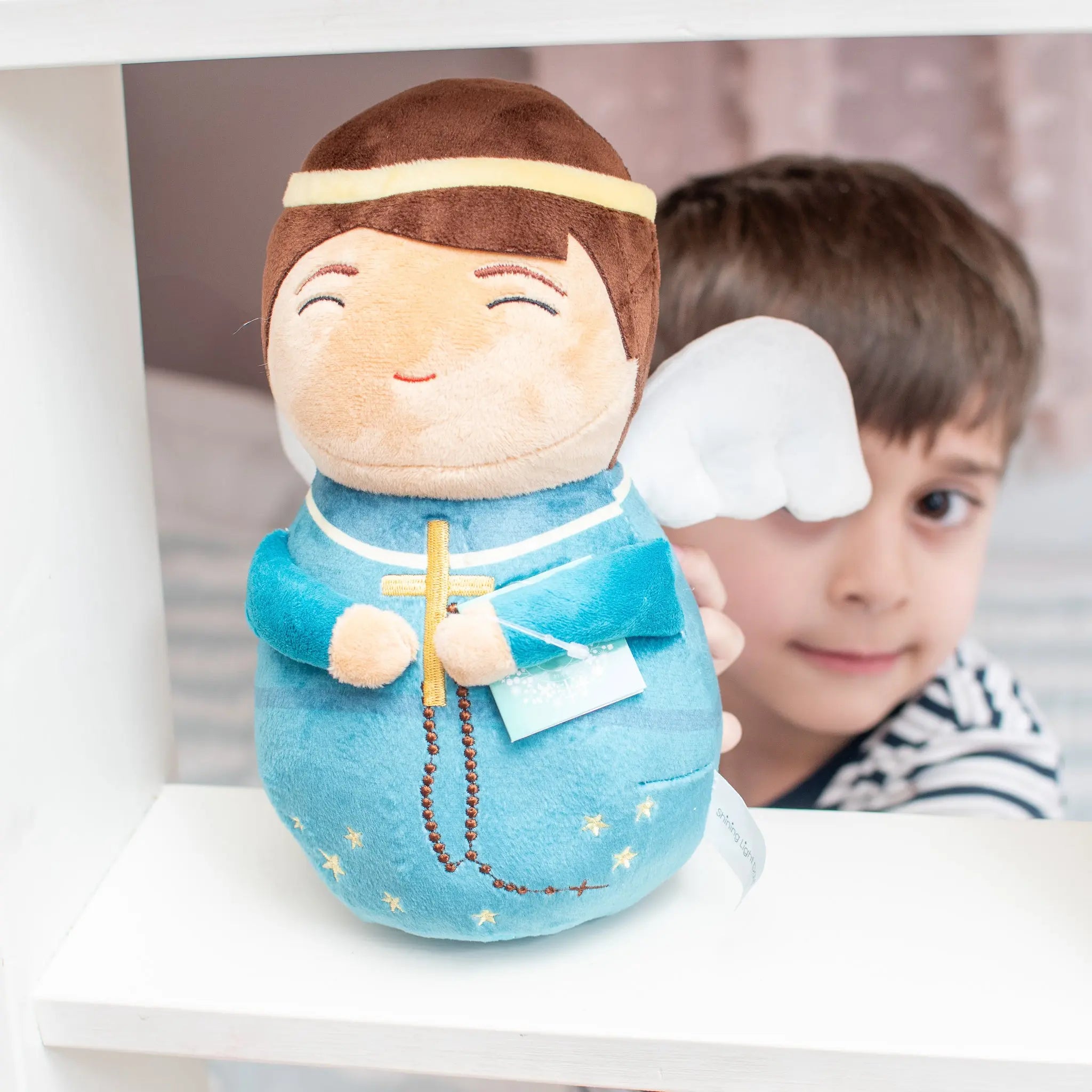 Teal Blue Guardian Angel Plush Doll - Shining Light Dolls