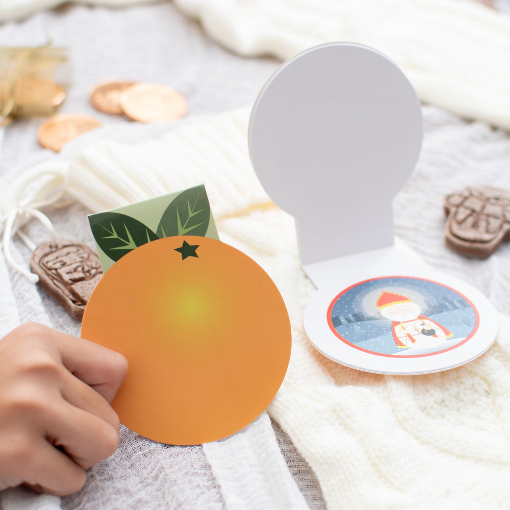 
                  
                    St. Nicholas Day Orange Sticker Book - Shining Light Dolls
                  
                