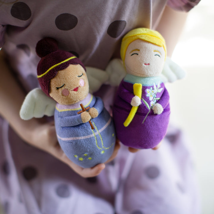 Mini Purple Guardian Angel Plush Doll - Shining Light Dolls