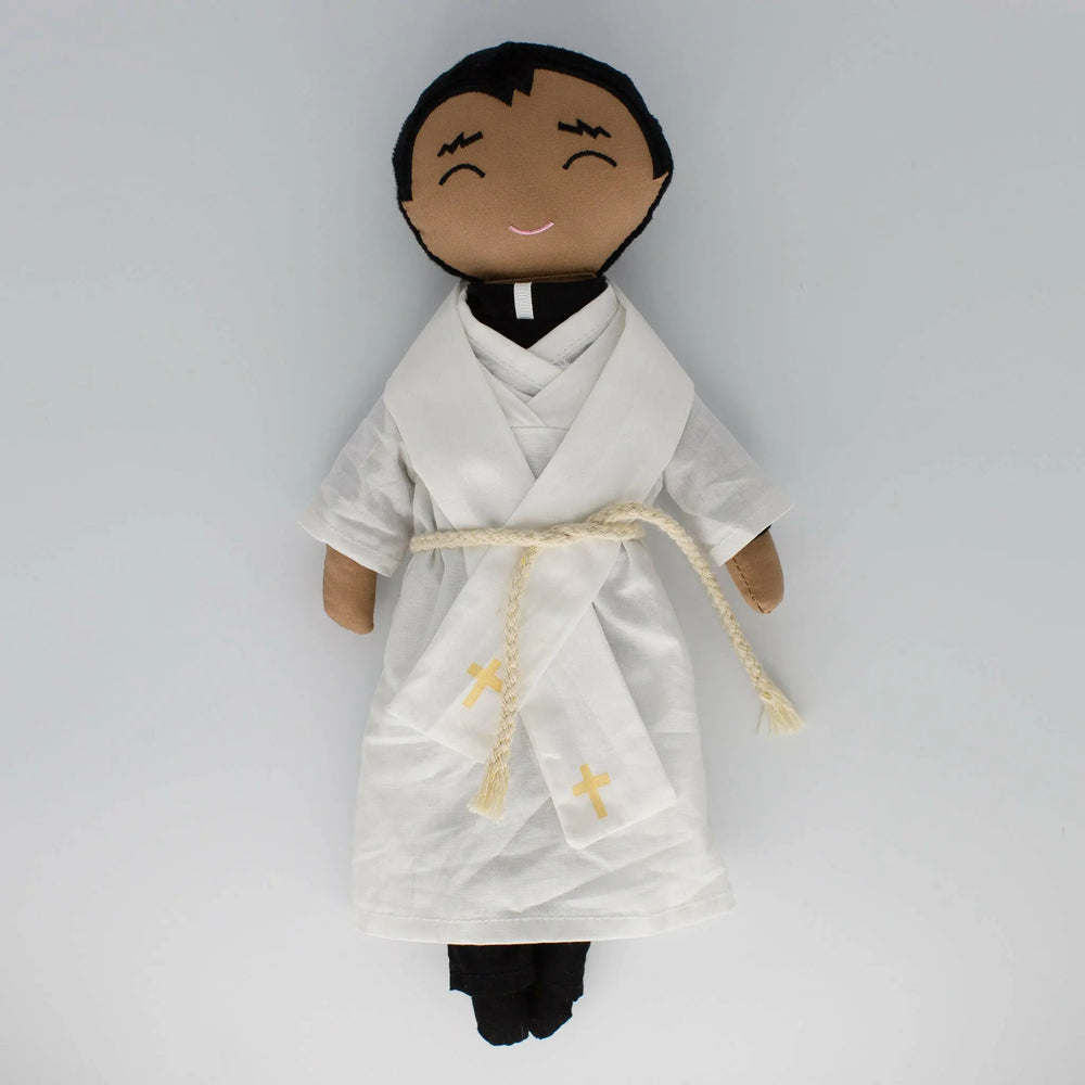 Father Mark Catholic Priest Rag Doll 14 Piece Set - Shining Light Dolls