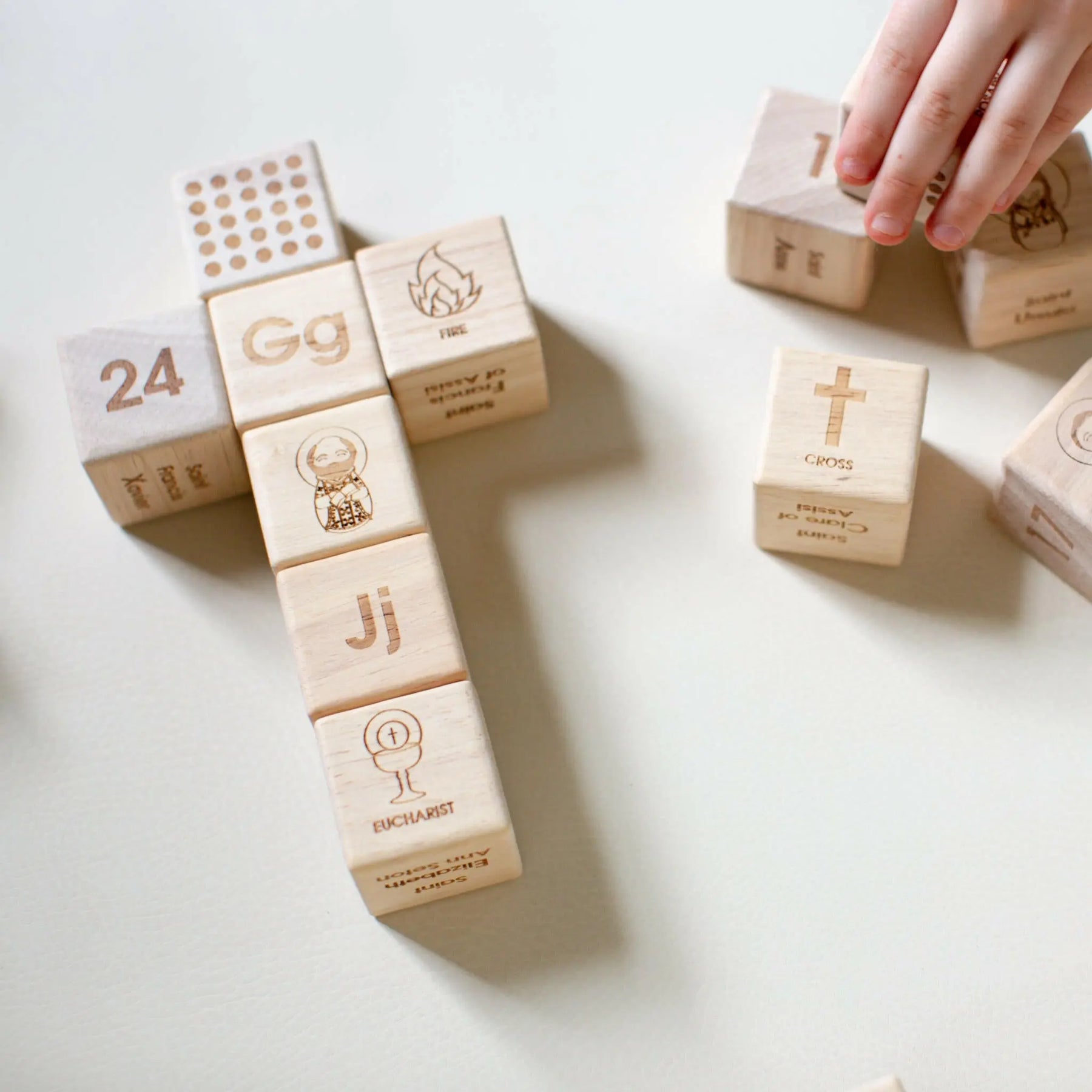 Ib Blocks Catholic ABC Alphabet Blocks - Shining Light Dolls