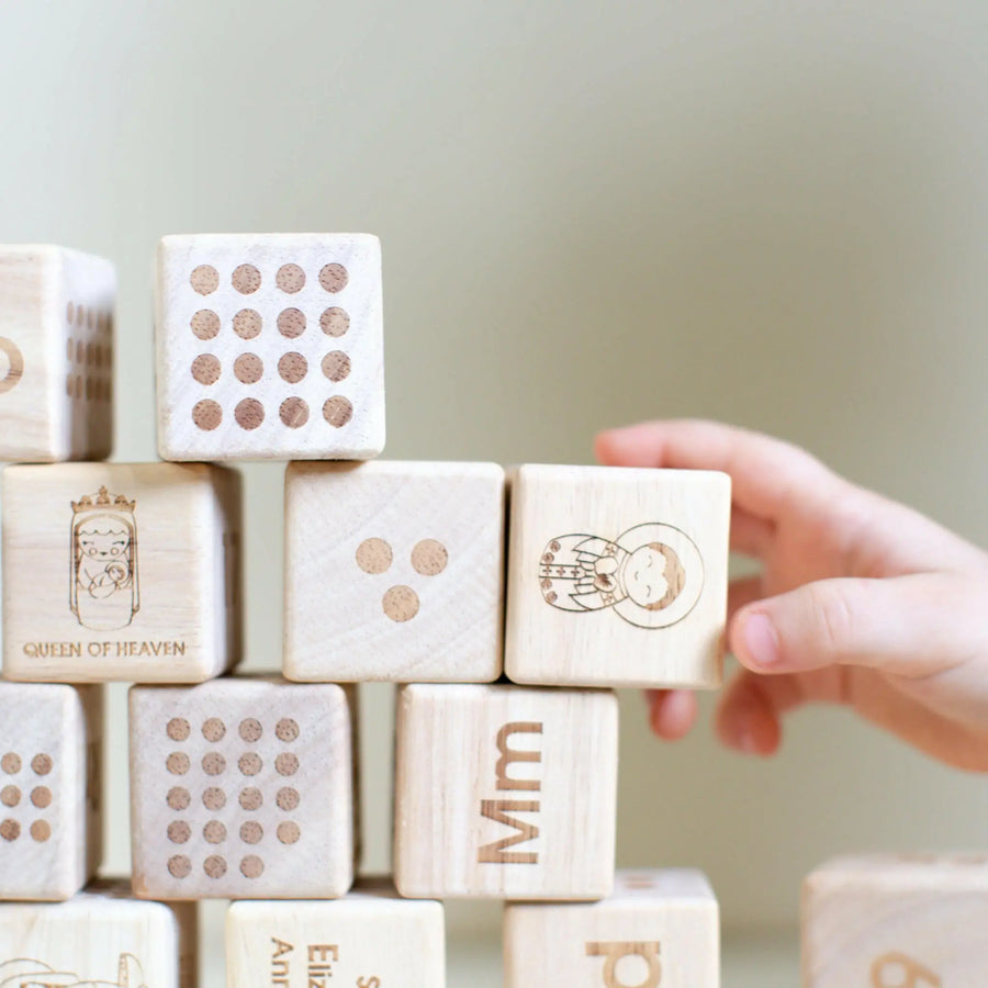Catholic ABC Alphabet Blocks - Shining Light Dolls
