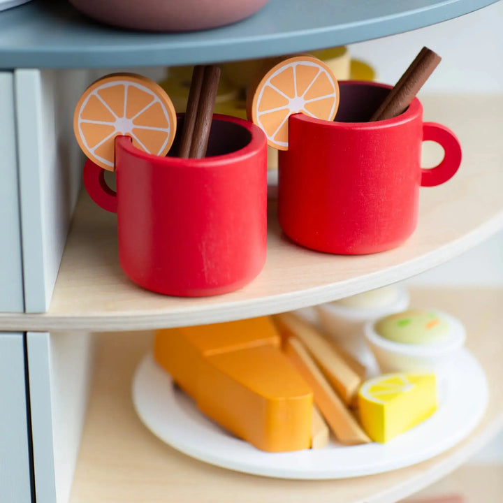St. Lucia Buns (Lussekatter) & Swedish Glogg Wooden Play Food Set- Mini Catholic Kitchen Shining Light Dolls