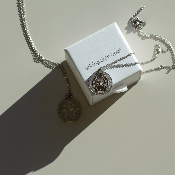 St. Benedict Medal - 316 Stainless Steel Shining Light Dolls