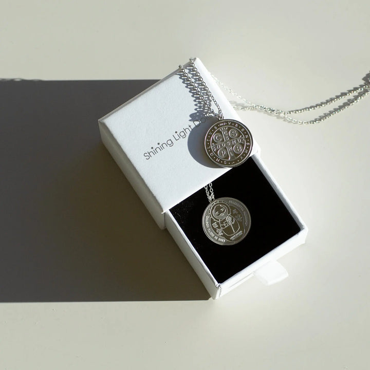 St. Benedict Medal - 316 Stainless Steel Shining Light Dolls