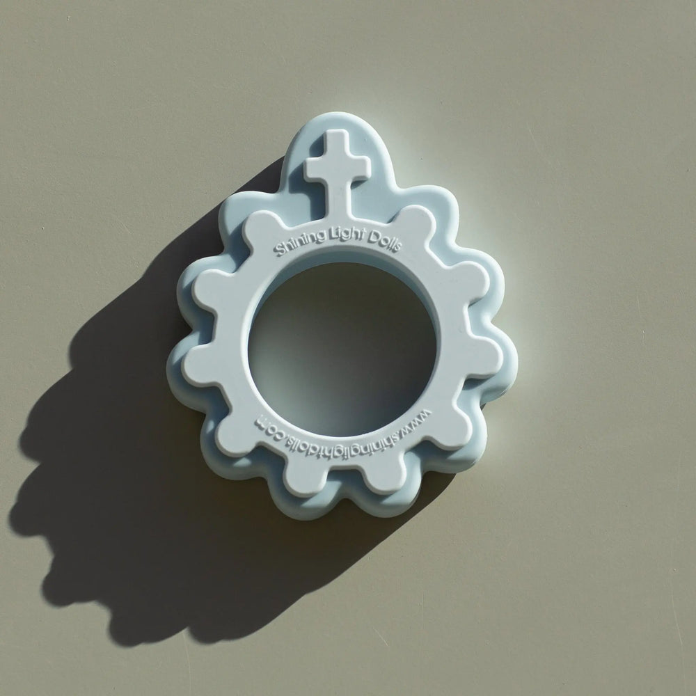 Baby’s First Rosary – Marian Blue Silicone Teether Shining Light Dolls LLC