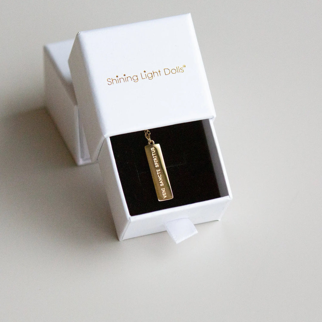 Holy Spirit Medal - 18K Gold over 316 Stainless Steel Shining Light Dolls