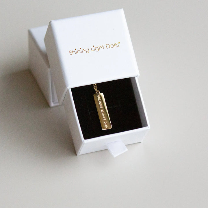 Holy Spirit Medal - 18K Gold over 316 Stainless Steel Shining Light Dolls