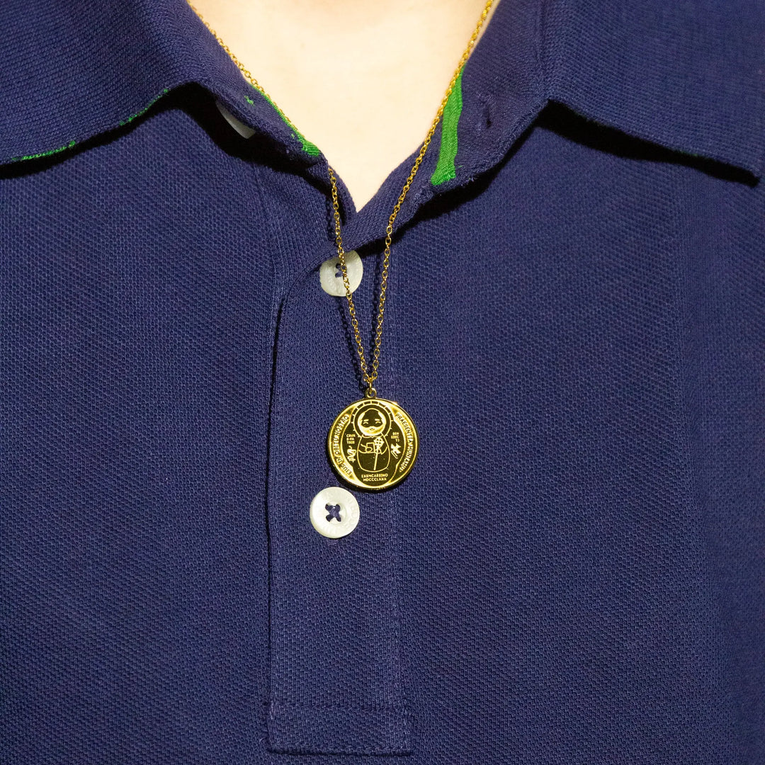 St. Benedict Medal - 18K Gold over 316 Stainless Steel Shining Light Dolls