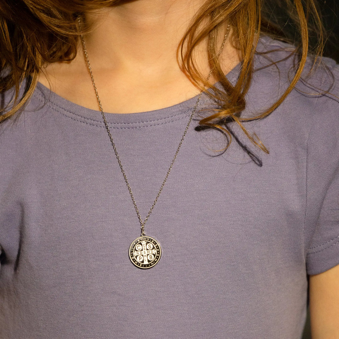 St. Benedict Medal - 18K Gold over 316 Stainless Steel Shining Light Dolls