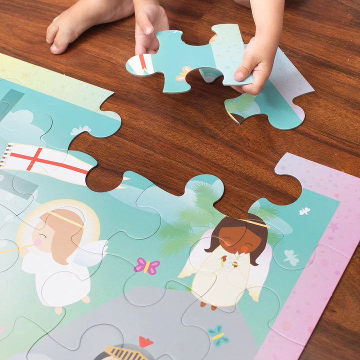 Easter Morning Giant Floor Puzzle 24" x 36" Shining Light Dolls