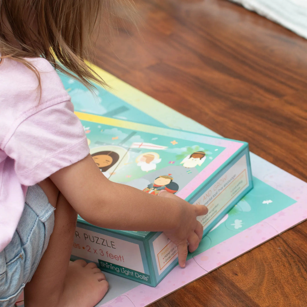 Easter Morning Giant Floor Puzzle 24" x 36" Shining Light Dolls