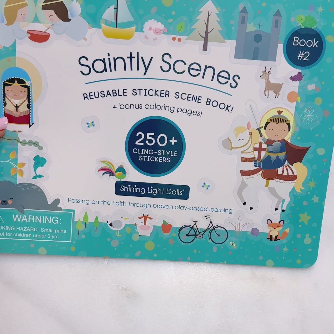 Saintly Scenes Book #2 - Reusable Sticker Scene and Coloring Book