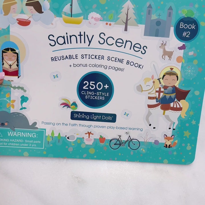 Saintly Scenes Book #2 - Reusable Sticker Scene and Coloring Book