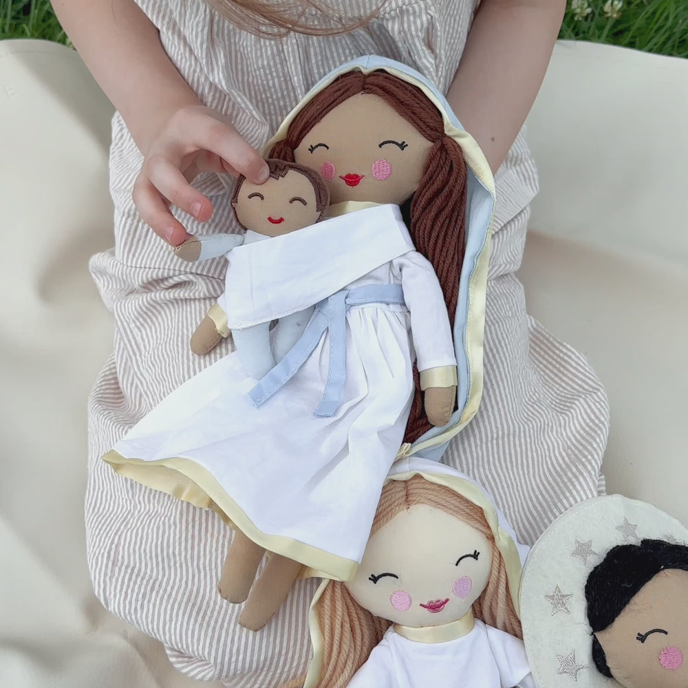 
                  
                    Load and play video in Gallery viewer, Blessed Mother Rag Doll
                  
                