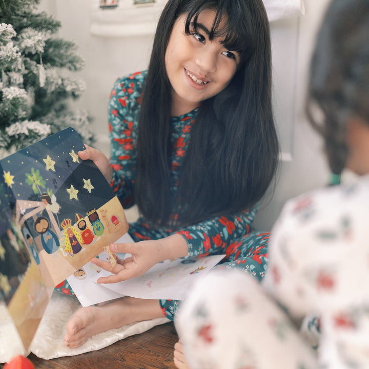 Advent Calendar & Christmas Nativity Scene Reusable Sticker Fun - Shining Light Dolls