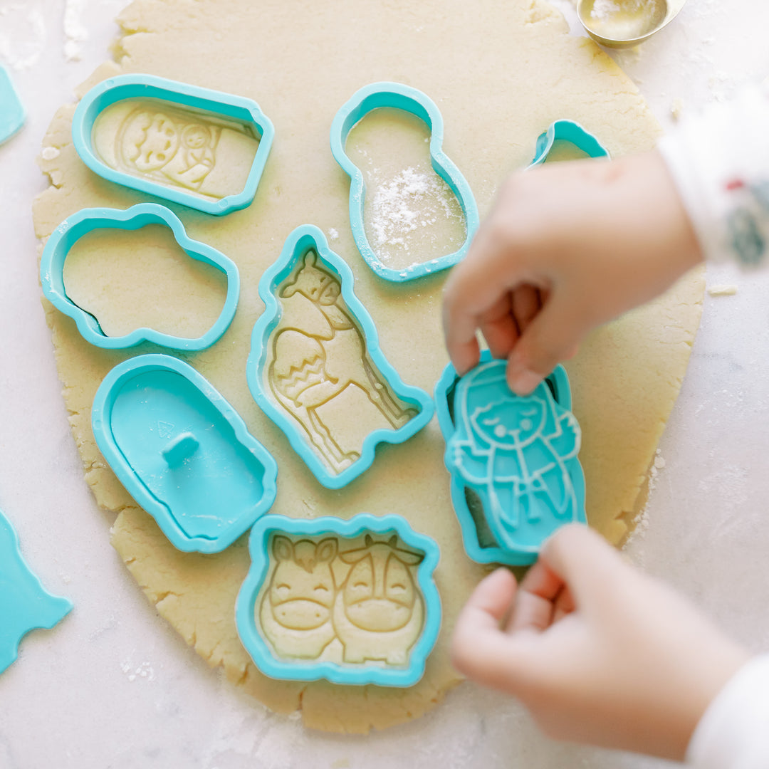 Nativity Cookie Cutters & Stamps Set - Shining Light Dolls