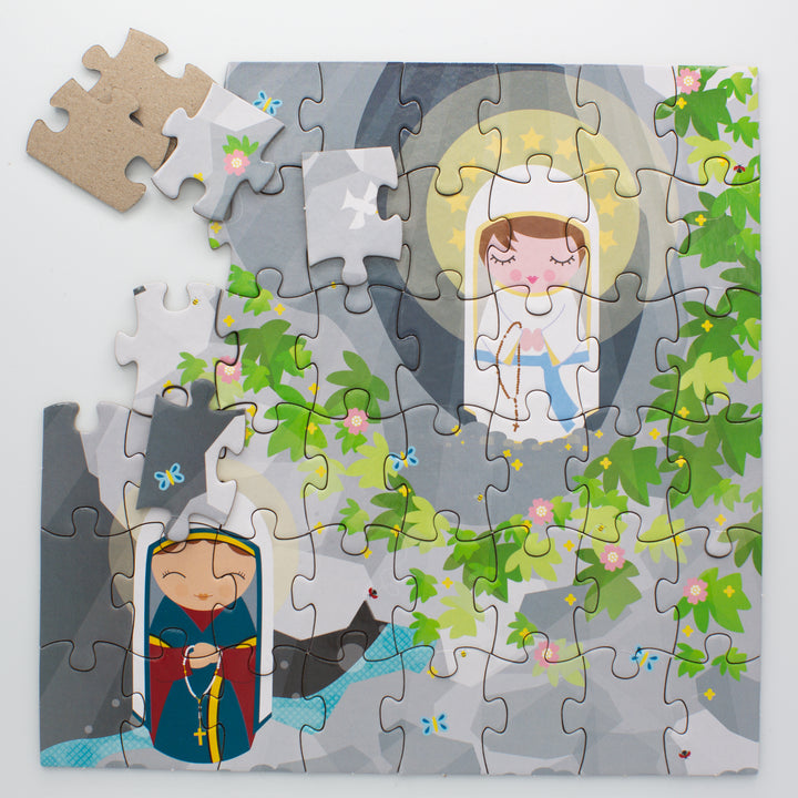Our Lady of Lourdes Mini Puzzle - Shining Light Dolls