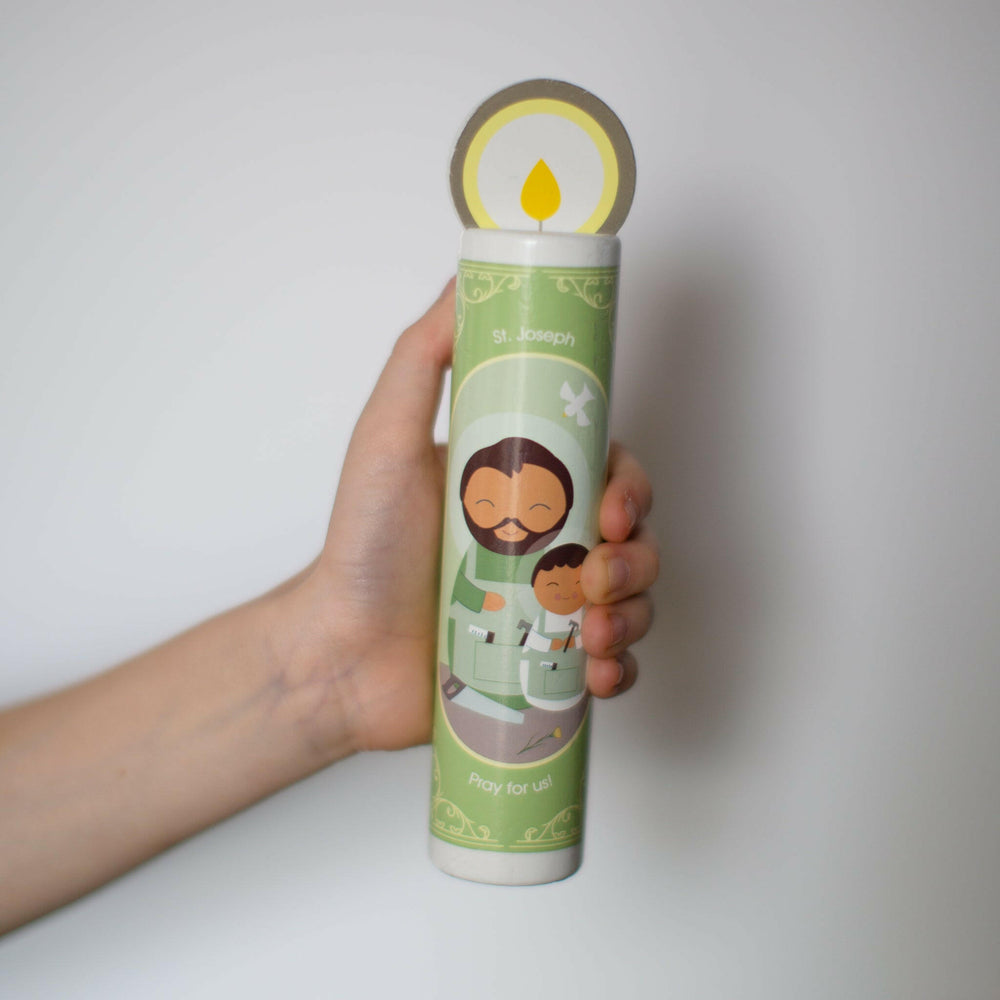 
                  
                    St. Joseph Wooden Prayer Candle - Shining Light Dolls
                  
                